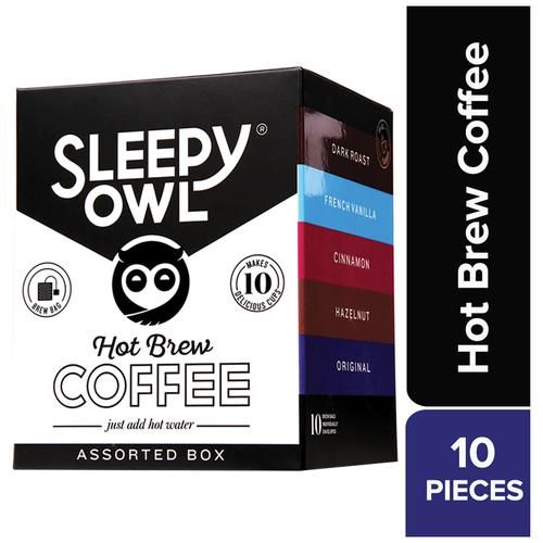 Sleepy Owl Coffee Dip Bags - Freshly Brewed Coffee, 100 g (10 Bags x 10 g each)-1.webp